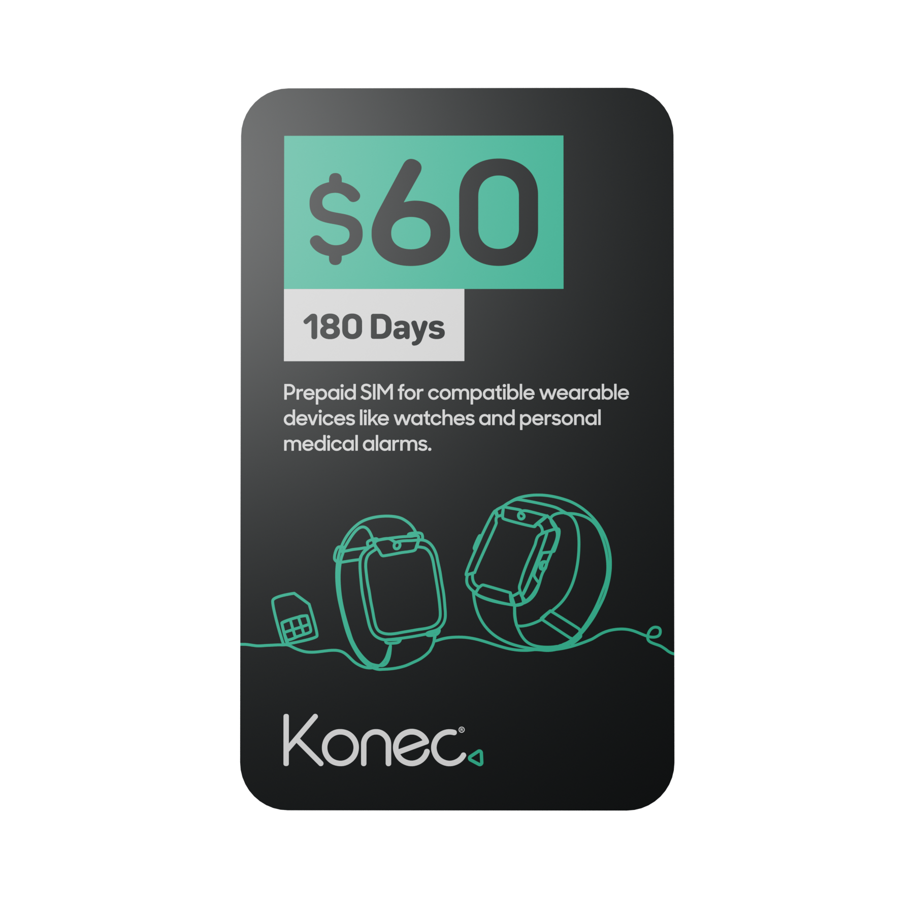 Konec $60 90 Day SIM Plan