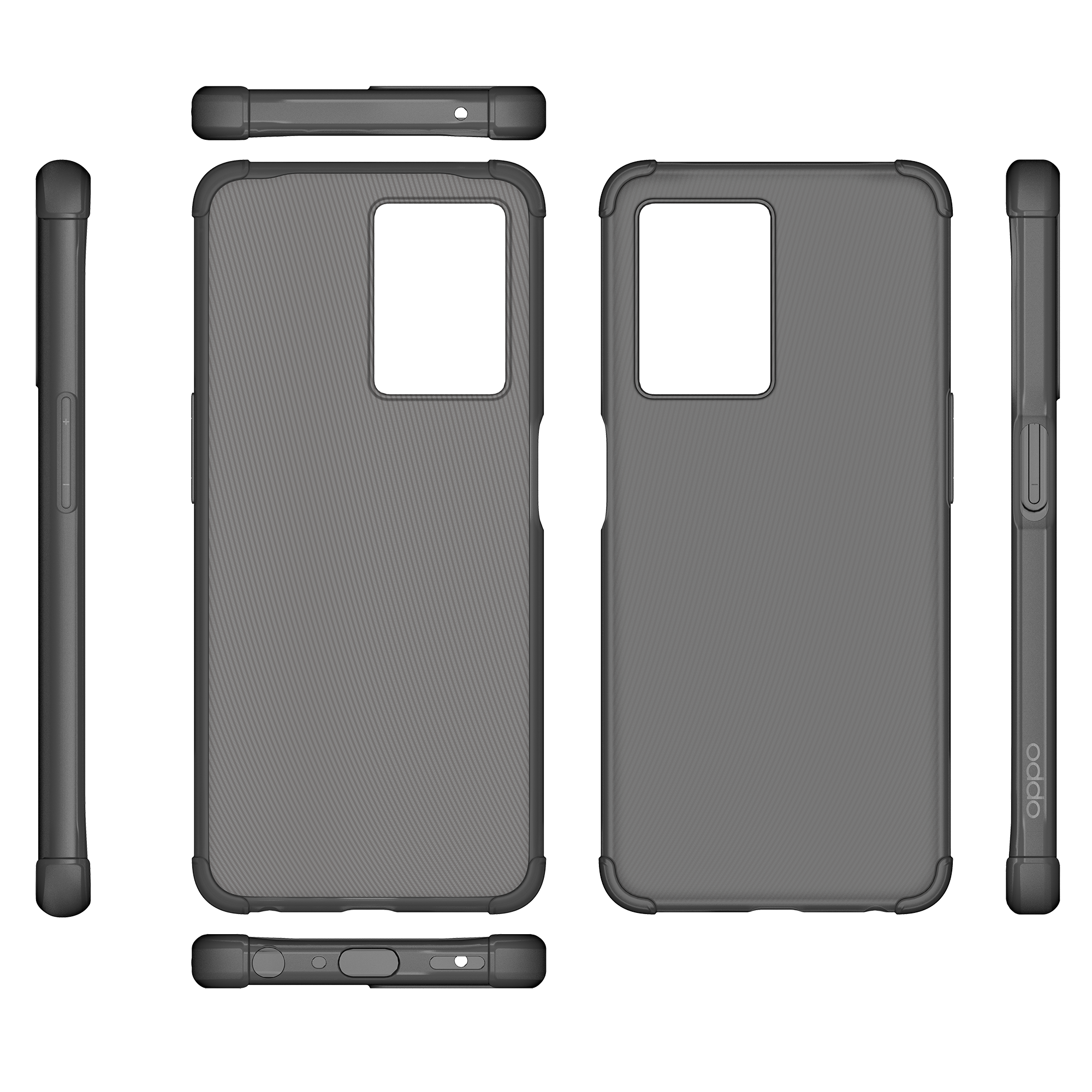 OPPO A77 5G Grey TPU Clear Case